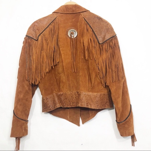 Phoenix Frontier Jackets & Blazers - Phoenix Frontier Leather Fringe Pigsplit Jacket